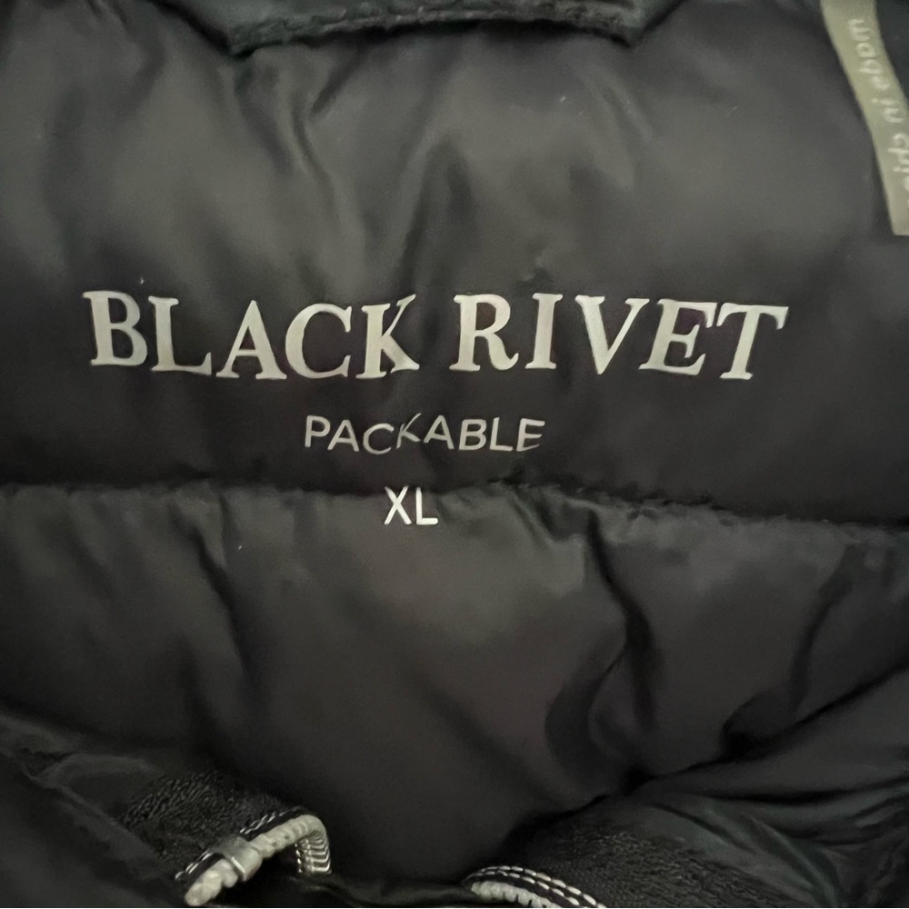 Black Packable Puffer Jacket Women's Sz XL - Picture 8 of 8